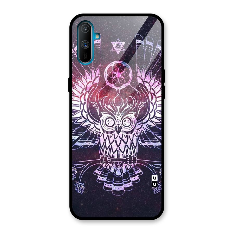 Owl Quirk Swag Glass Back Case for Realme C3