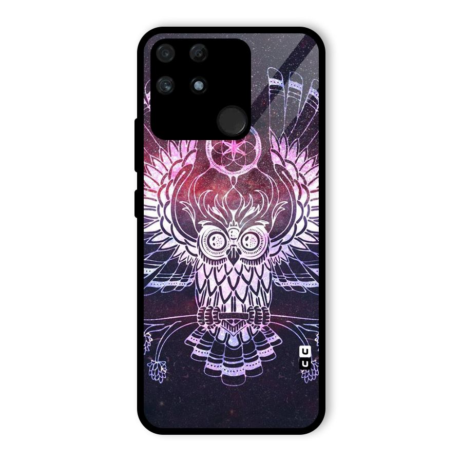 Owl Quirk Swag Glass Back Case for Realme Narzo 50A