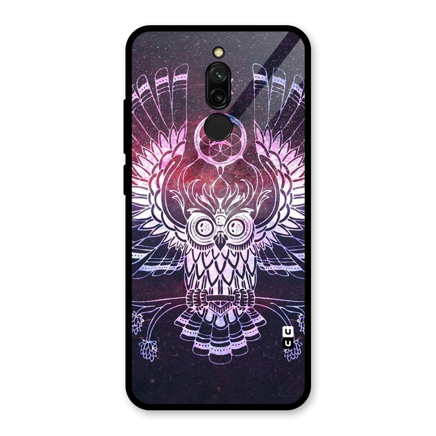 Owl Quirk Swag Glass Back Case for Redmi 8