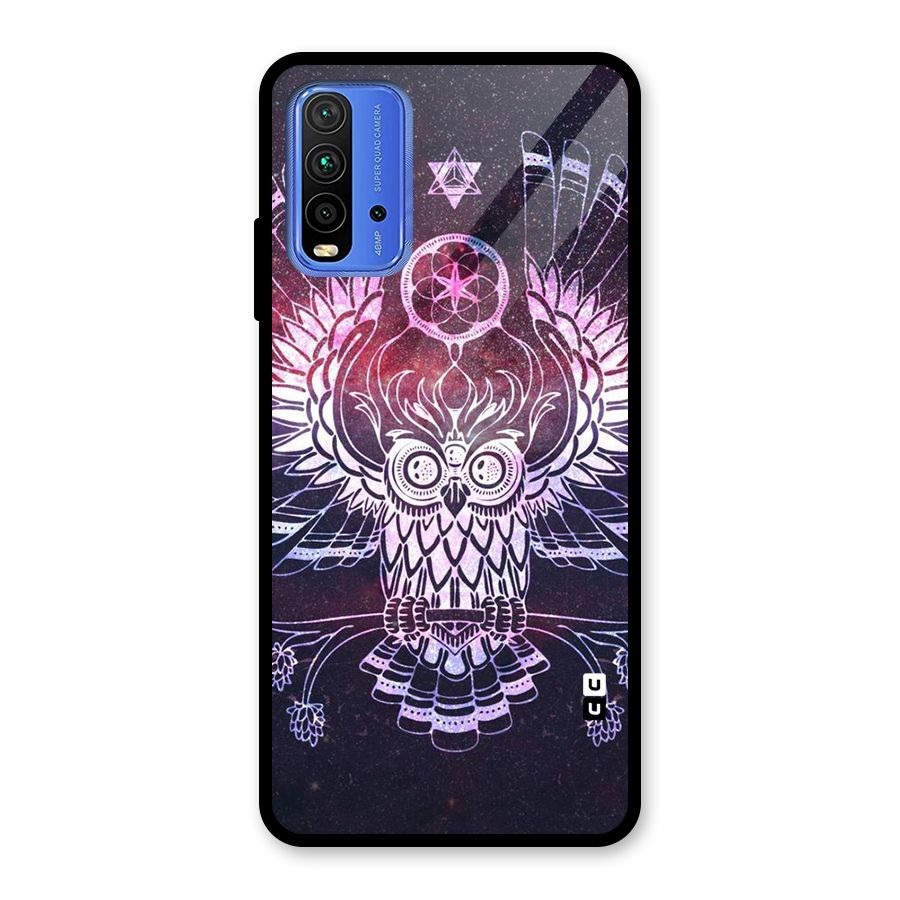 Owl Quirk Swag Glass Back Case for Redmi 9 Power