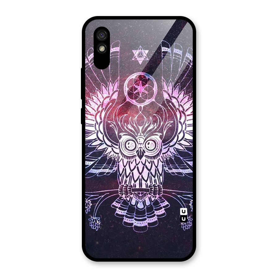 Owl Quirk Swag Glass Back Case for Redmi 9i