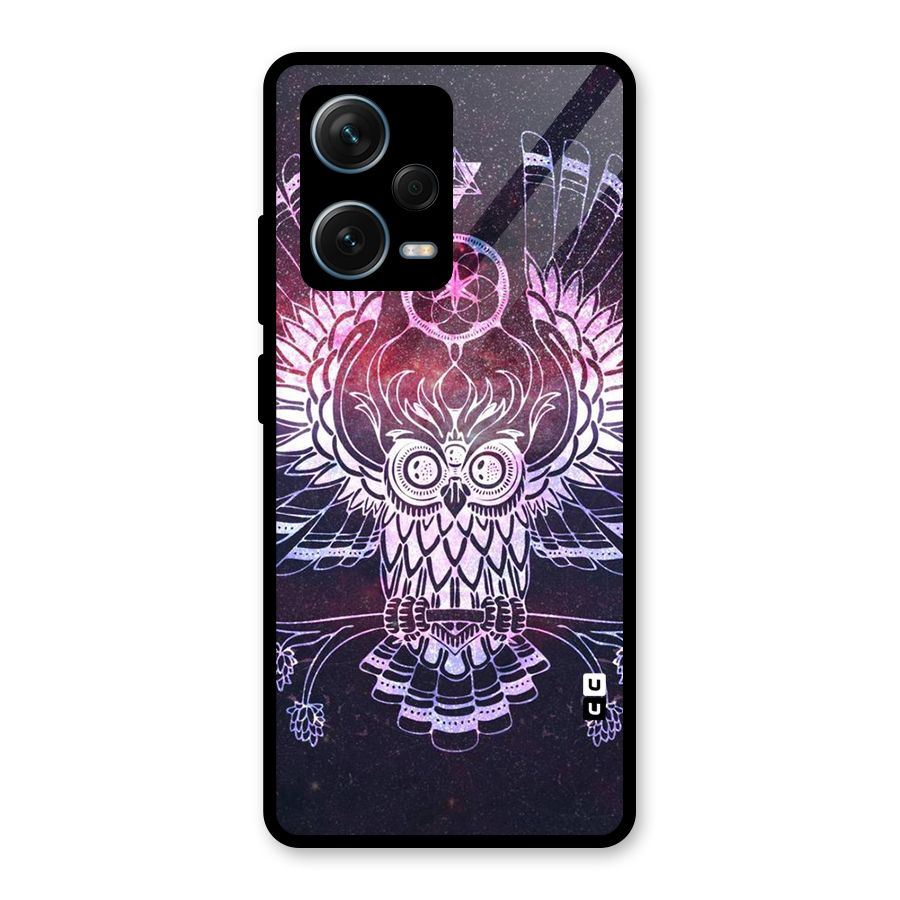 Owl Quirk Swag Glass Back Case for Redmi Note 12 Pro Plus 5G