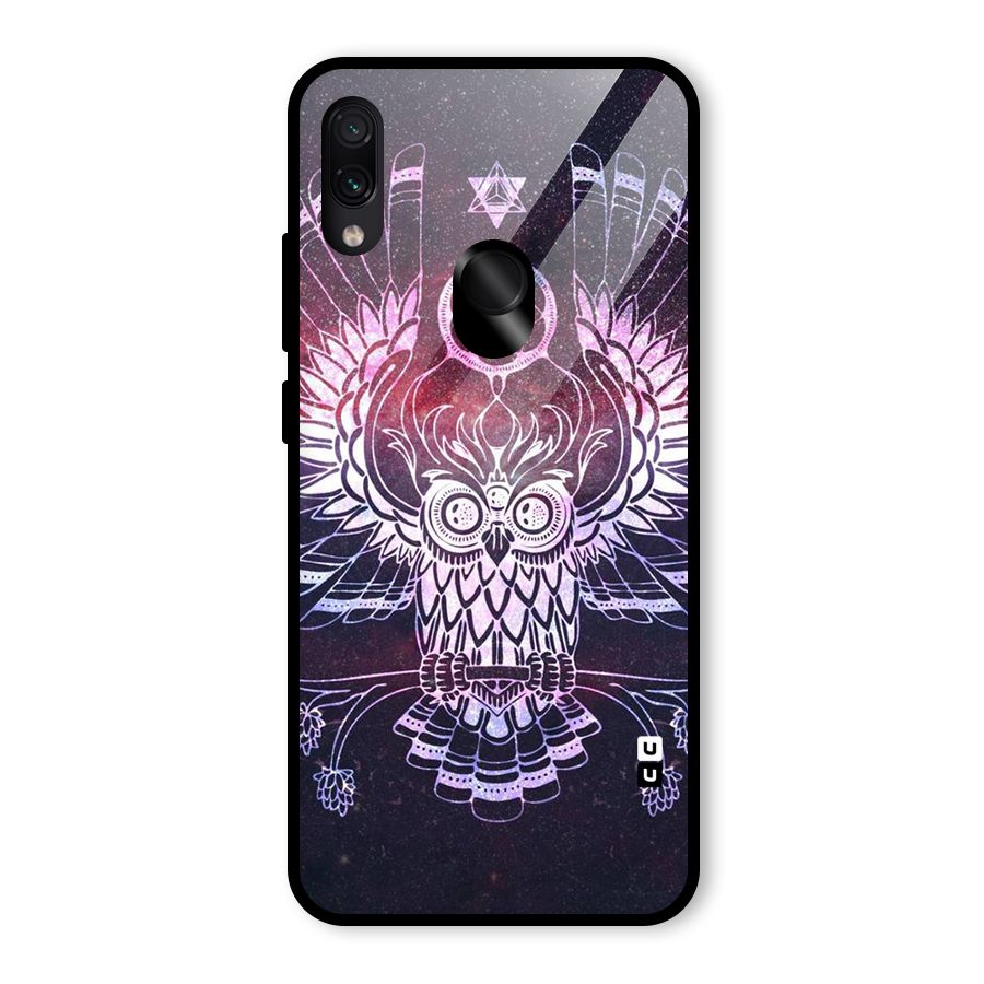 Owl Quirk Swag Glass Back Case for Redmi Note 7