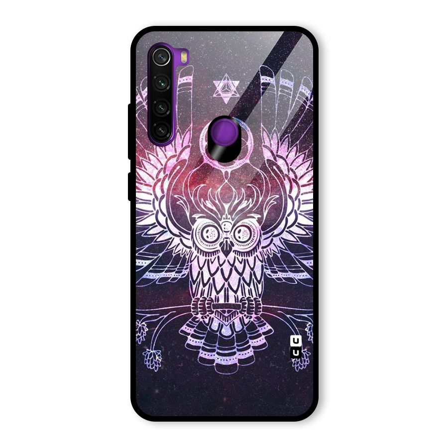 Owl Quirk Swag Glass Back Case for Redmi Note 8