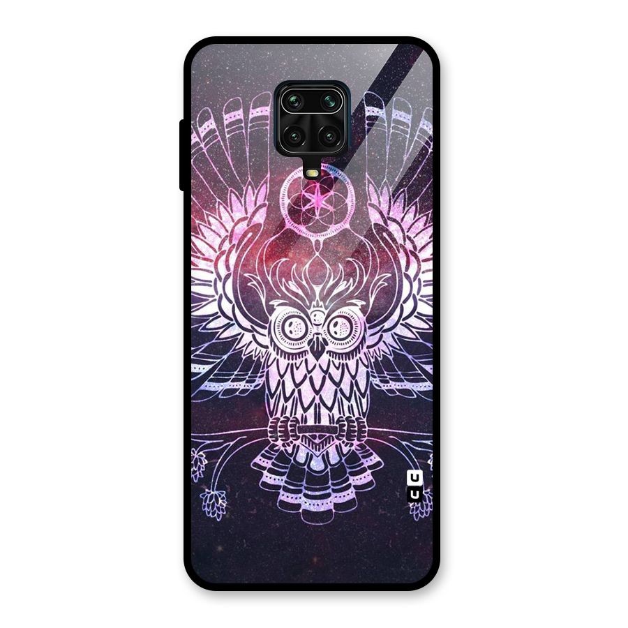 Owl Quirk Swag Glass Back Case for Redmi Note 9 Pro
