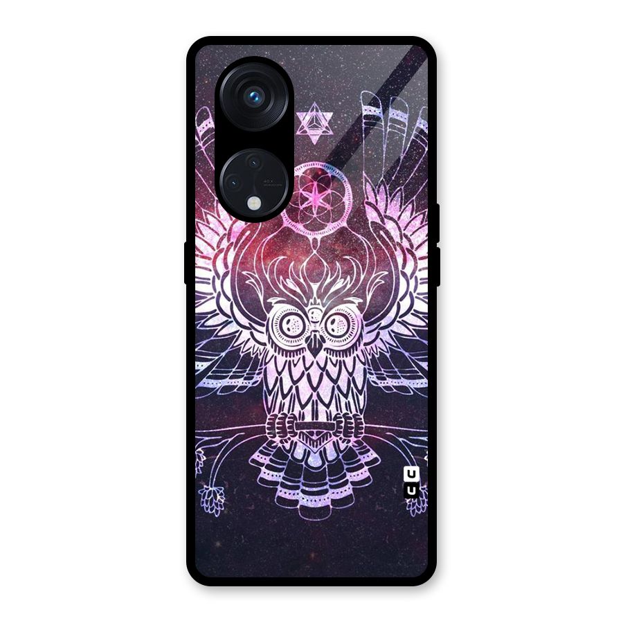 Owl Quirk Swag Glass Back Case for Reno8 T 5G