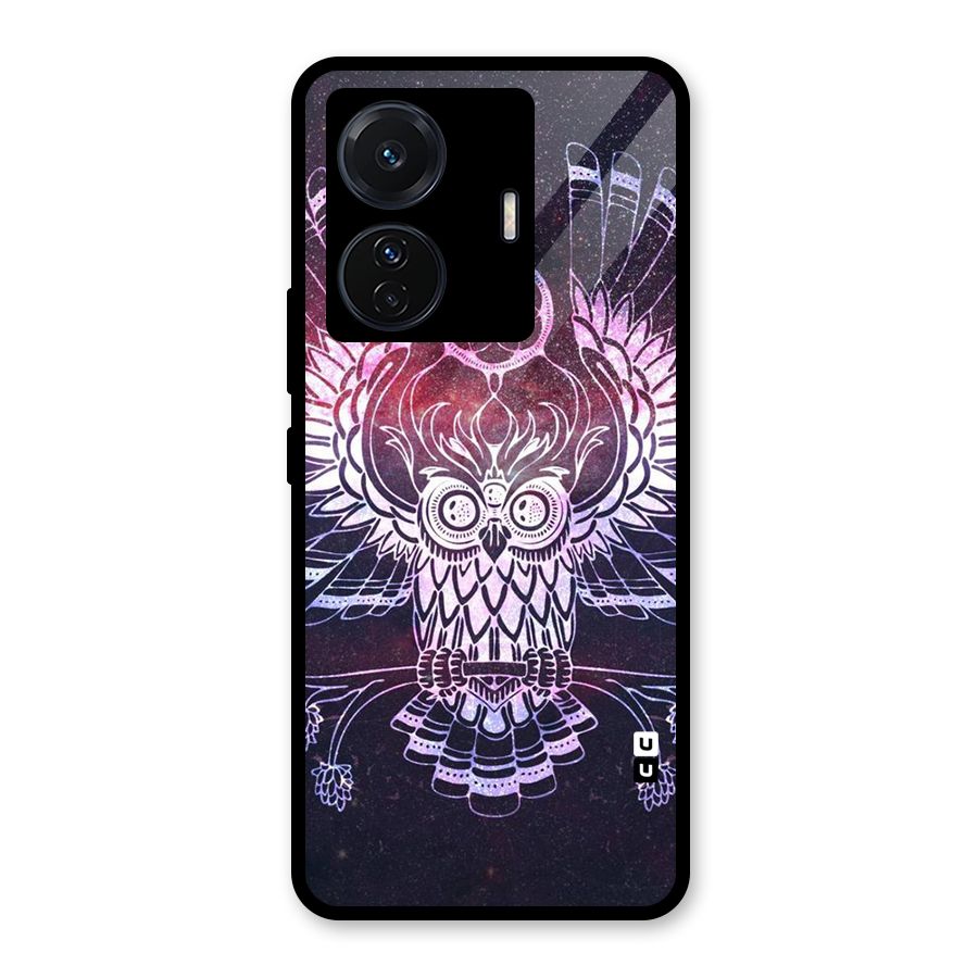 Owl Quirk Swag Glass Back Case for Vivo T1 Pro