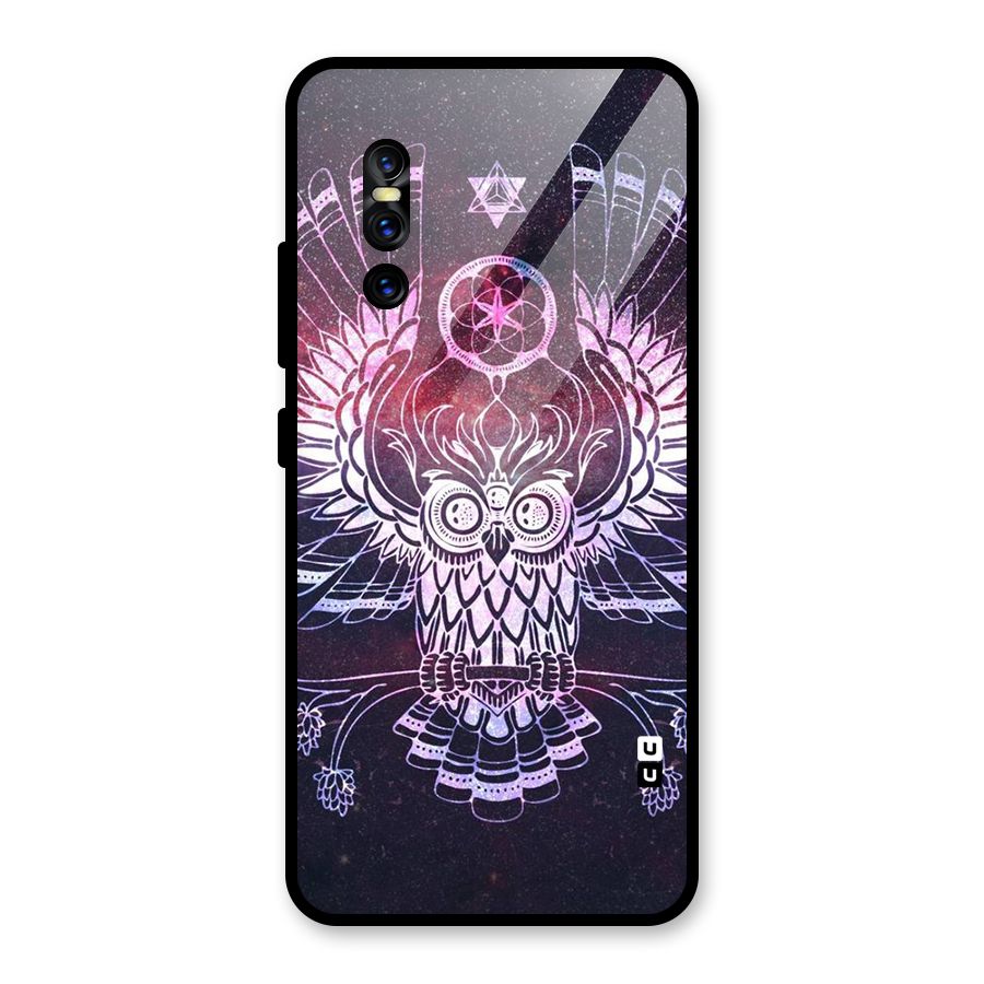 Owl Quirk Swag Glass Back Case for Vivo V15 Pro