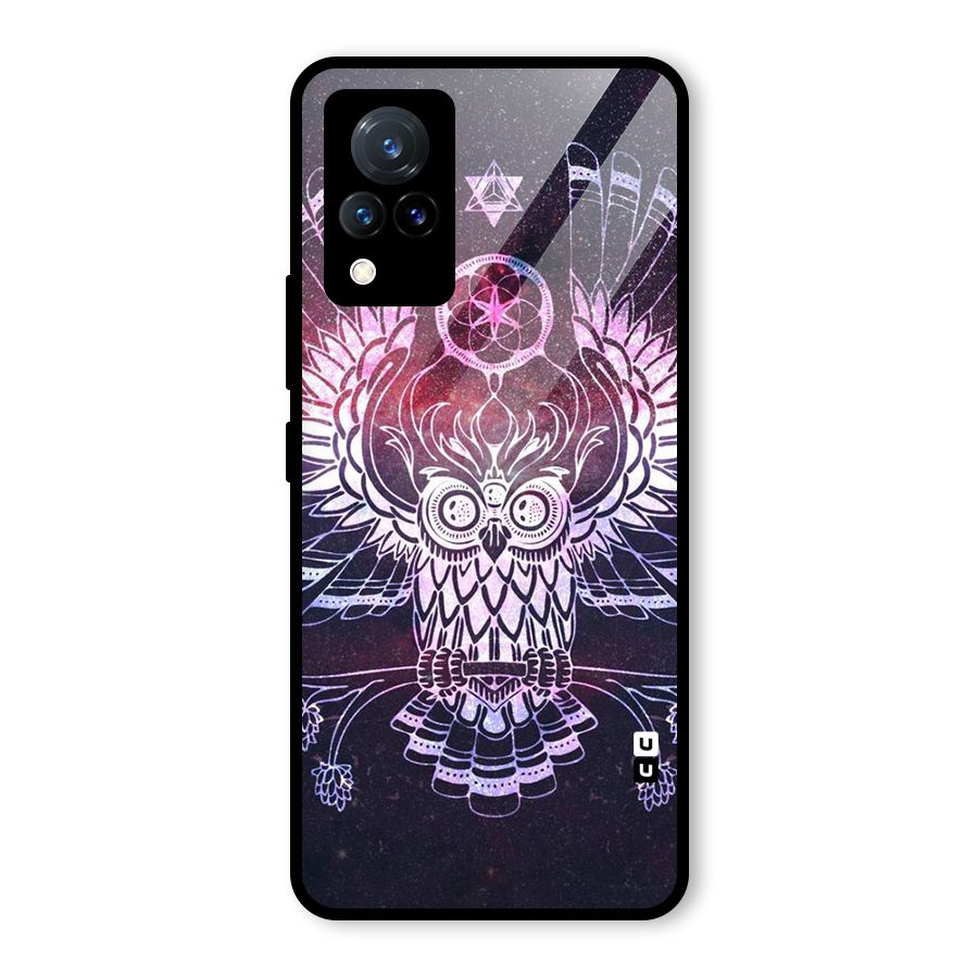 Owl Quirk Swag Glass Back Case for Vivo V21 5G