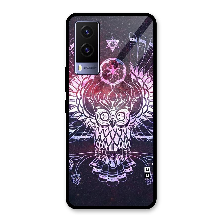 Owl Quirk Swag Glass Back Case for Vivo V21e 5G