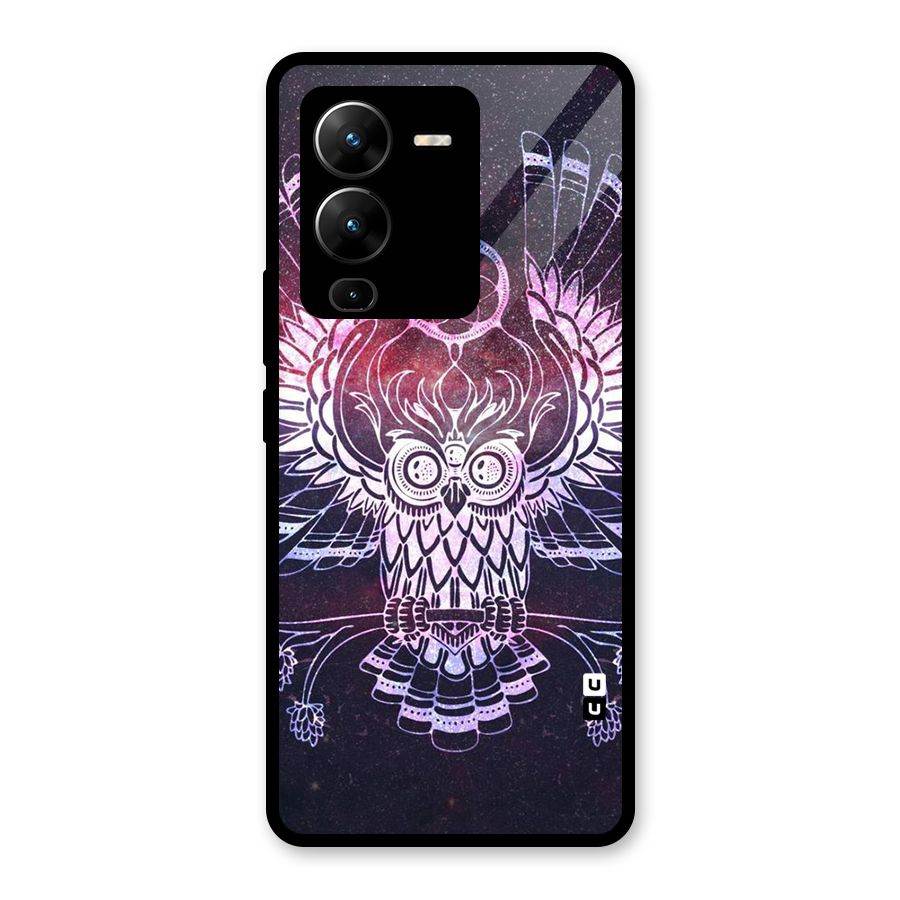 Owl Quirk Swag Glass Back Case for Vivo V25 Pro