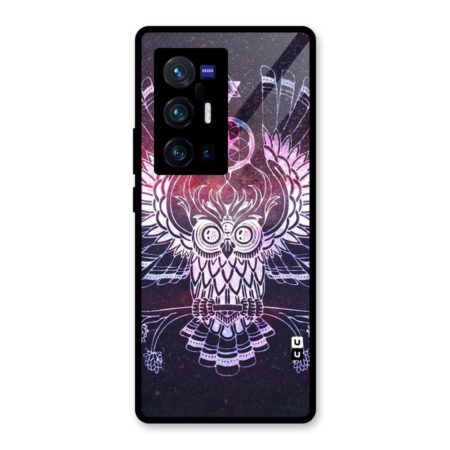 Owl Quirk Swag Glass Back Case for Vivo X70 Pro Plus