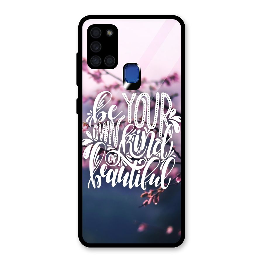 Own Kind of Beautiful Glass Back Case for Galaxy A21s