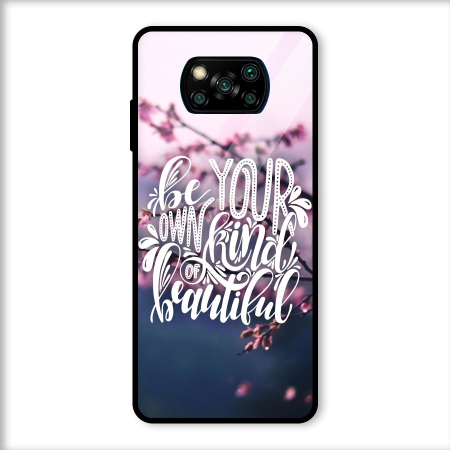Own Kind of Beautiful Glass Back Case for Poco X3