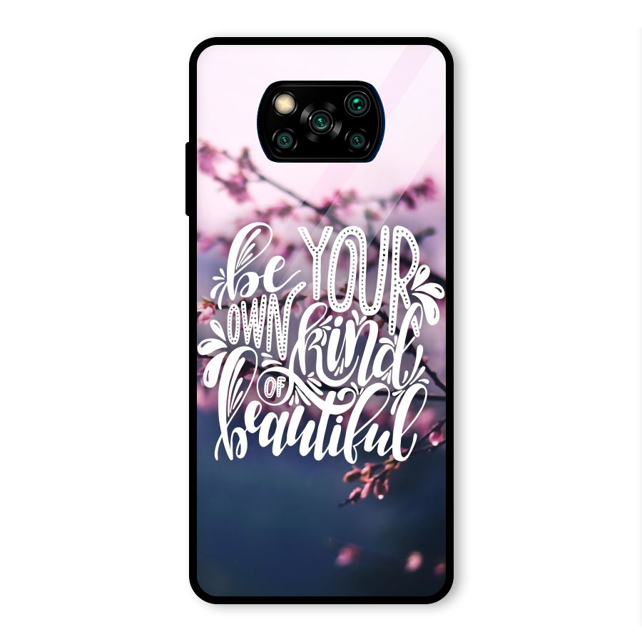 Own Kind of Beautiful Glass Back Case for Poco X3 Pro