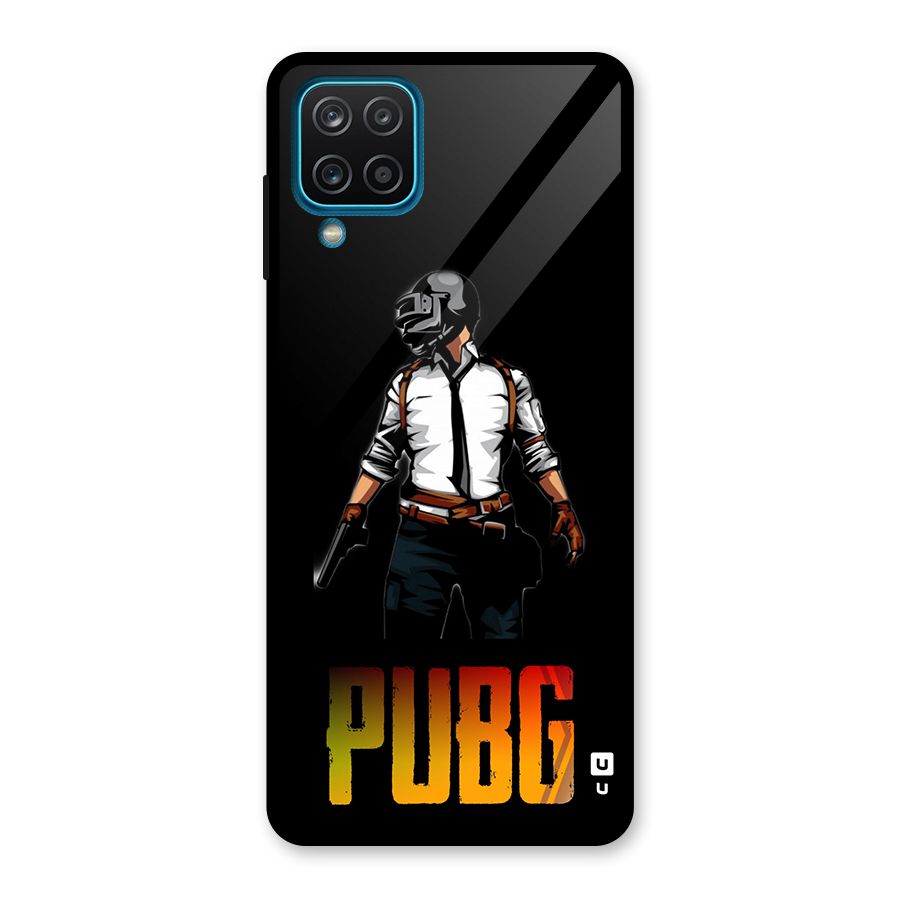 PUBG Game Art Glass Back Case for Galaxy A12