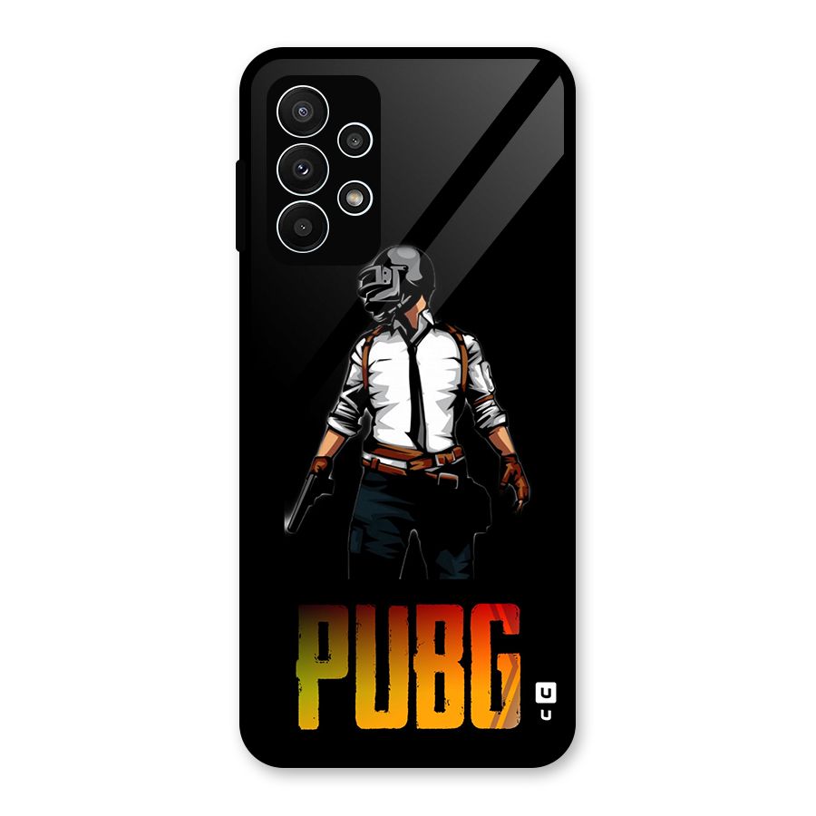 PUBG Game Art Glass Back Case for Galaxy A23