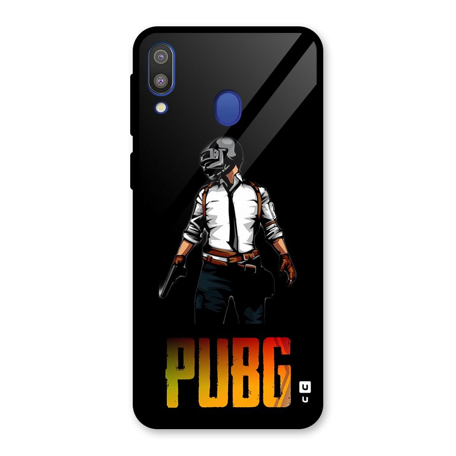 PUBG Game Art Glass Back Case for Galaxy M20