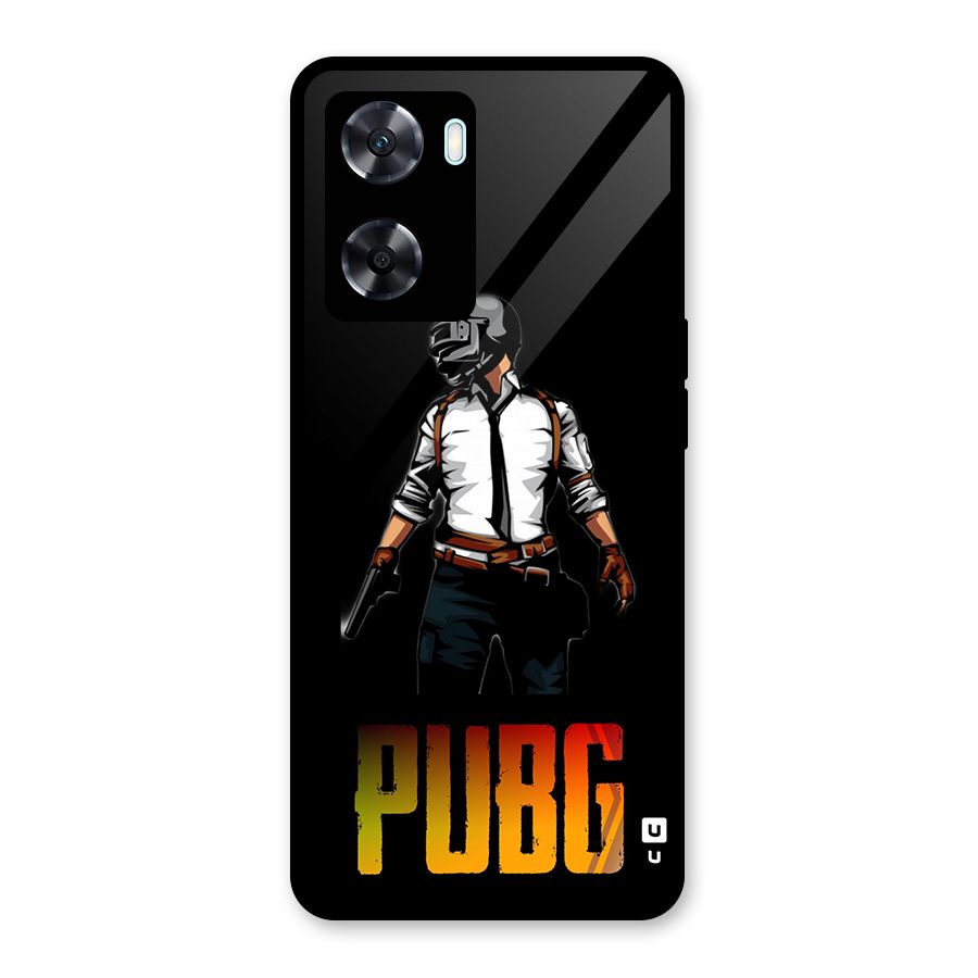 PUBG Game Art Glass Back Case for Oppo A77