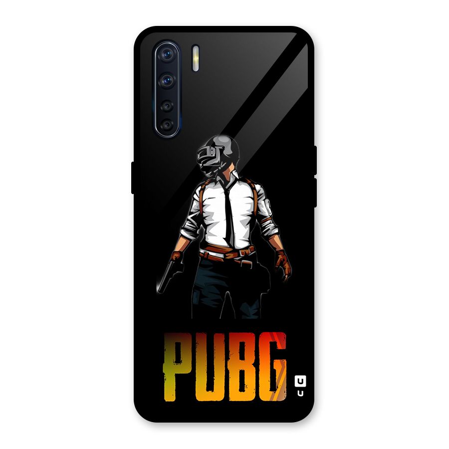 PUBG Game Art Glass Back Case for Oppo F15