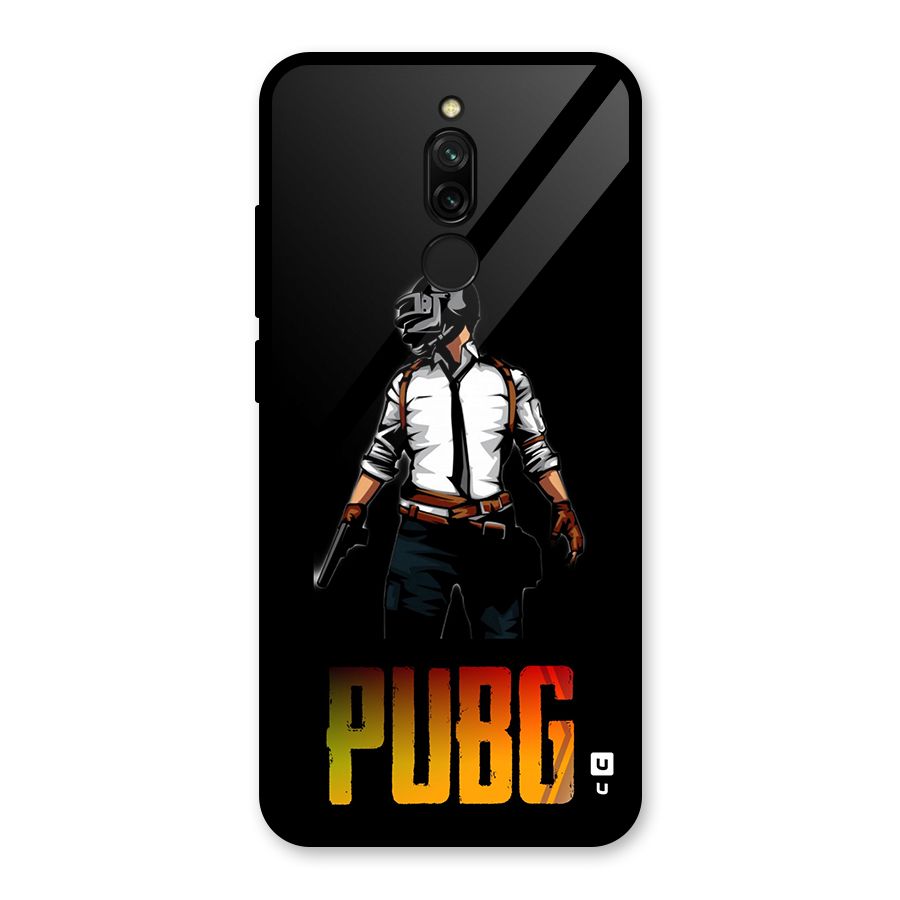PUBG Game Art Glass Back Case for Redmi 8