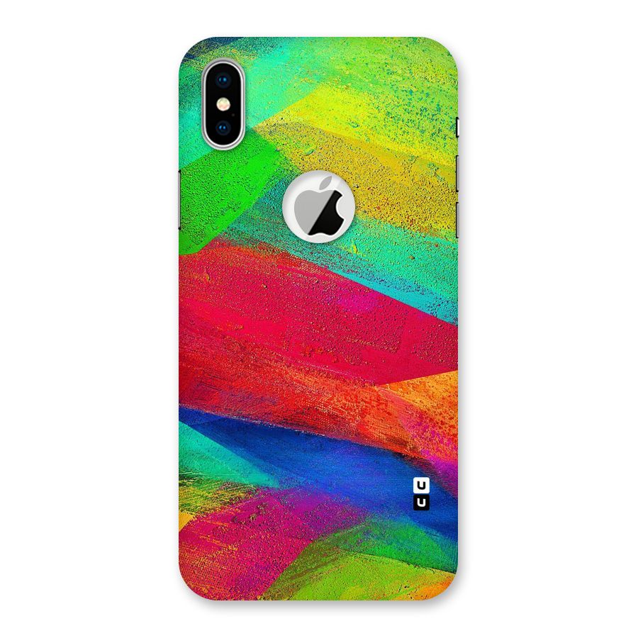Paint Art Pattern Back Case for iPhone X Logo Cut