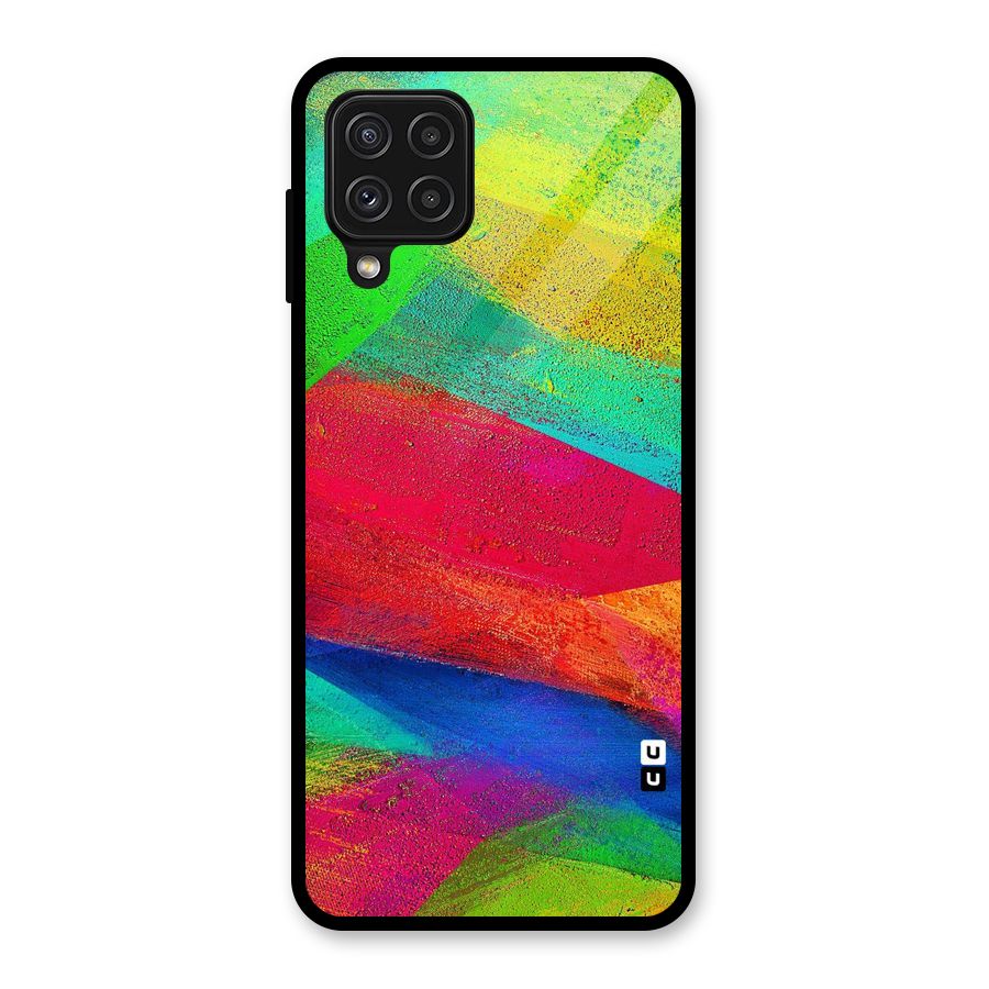 Paint Art Pattern Glass Back Case for Galaxy A22 4G