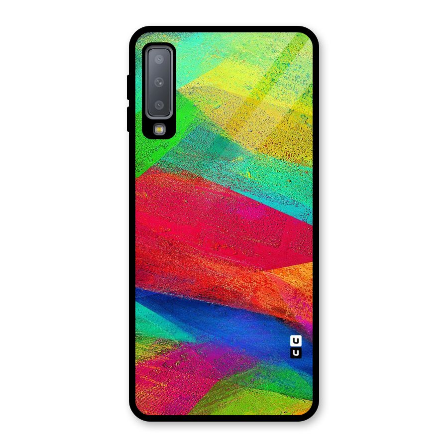Paint Art Pattern Glass Back Case for Galaxy A7 (2018)