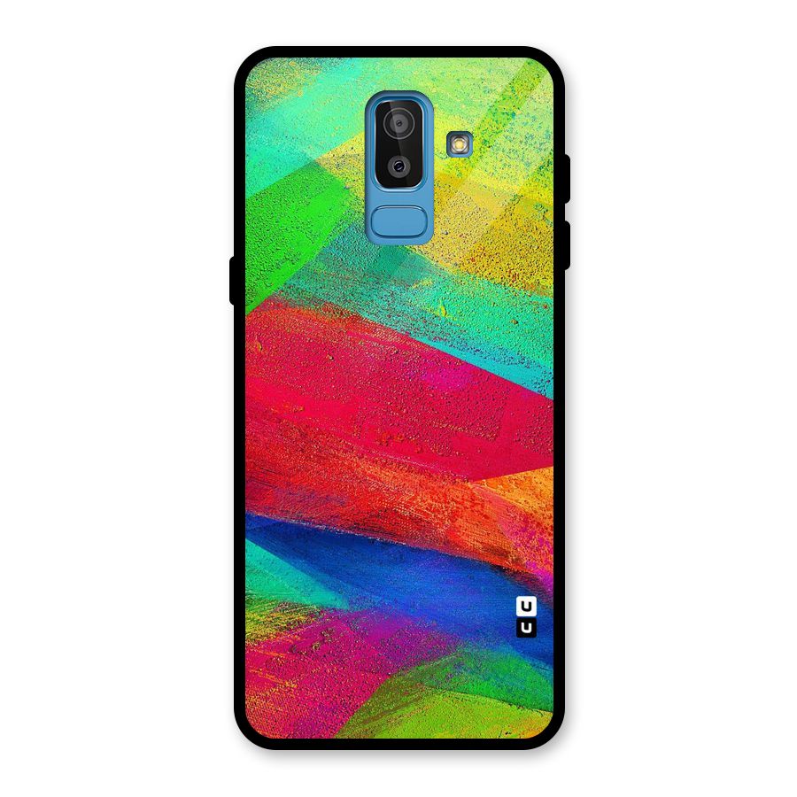 Paint Art Pattern Glass Back Case for Galaxy J8