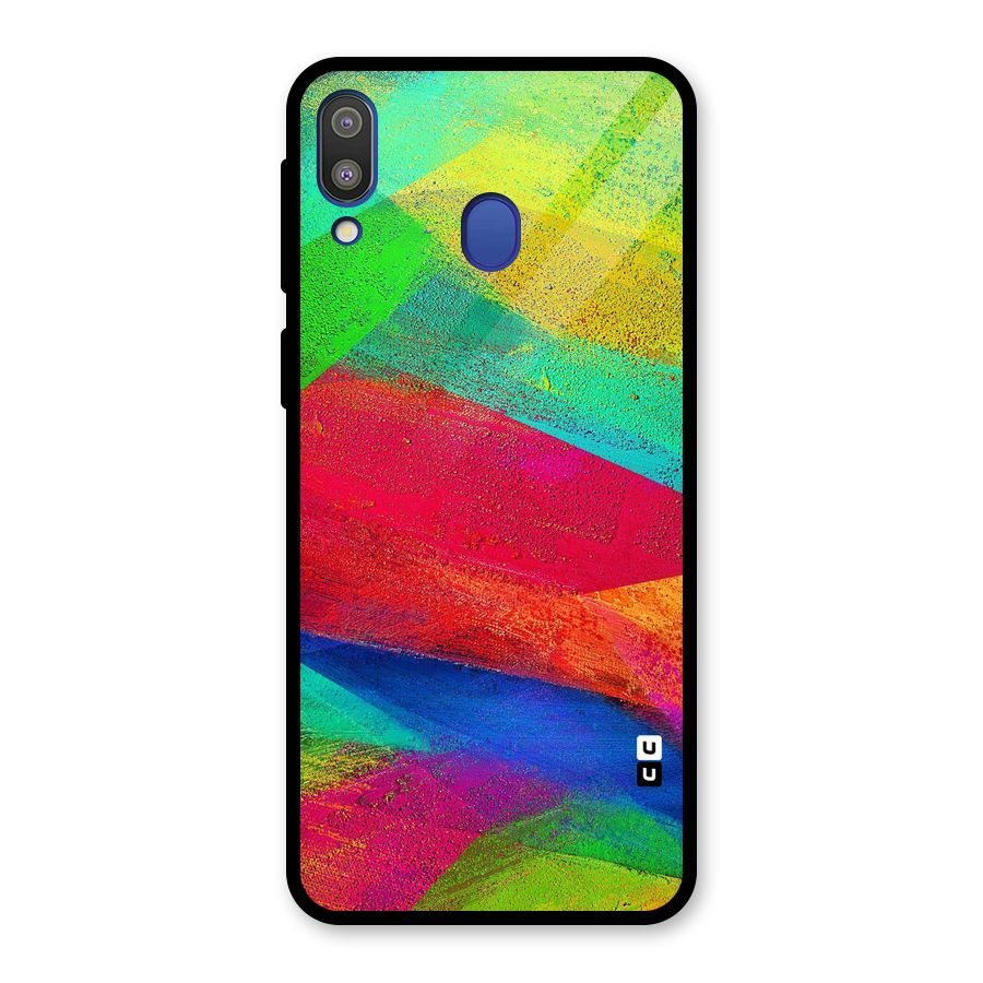 Paint Art Pattern Glass Back Case for Galaxy M20