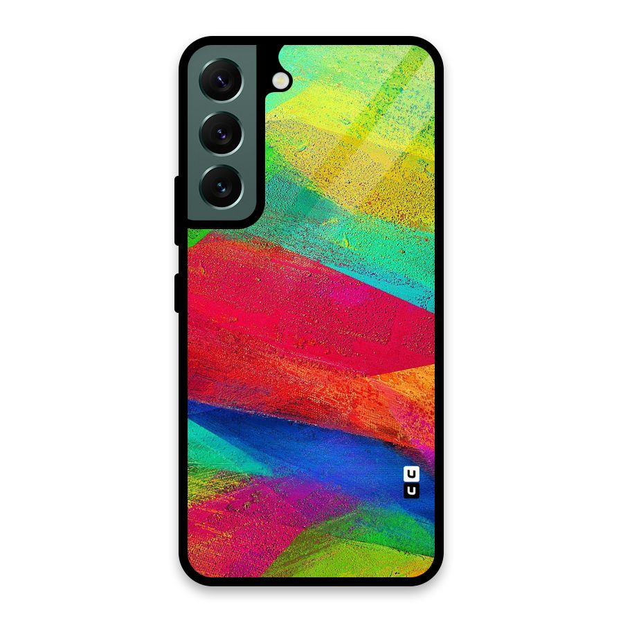 Paint Art Pattern Glass Back Case for Galaxy S22 5G