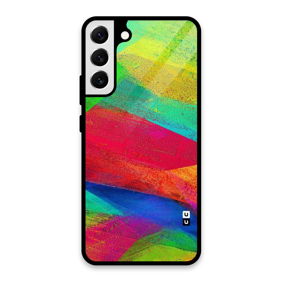 Paint Art Pattern Glass Back Case for Galaxy S22 Plus 5G