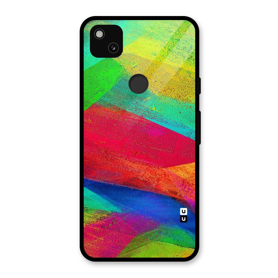 Paint Art Pattern Glass Back Case for Google Pixel 4a