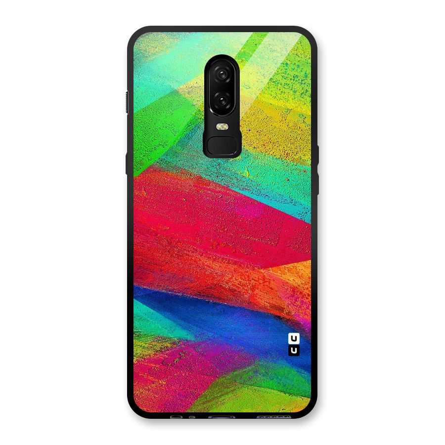 Paint Art Pattern Glass Back Case for OnePlus 6
