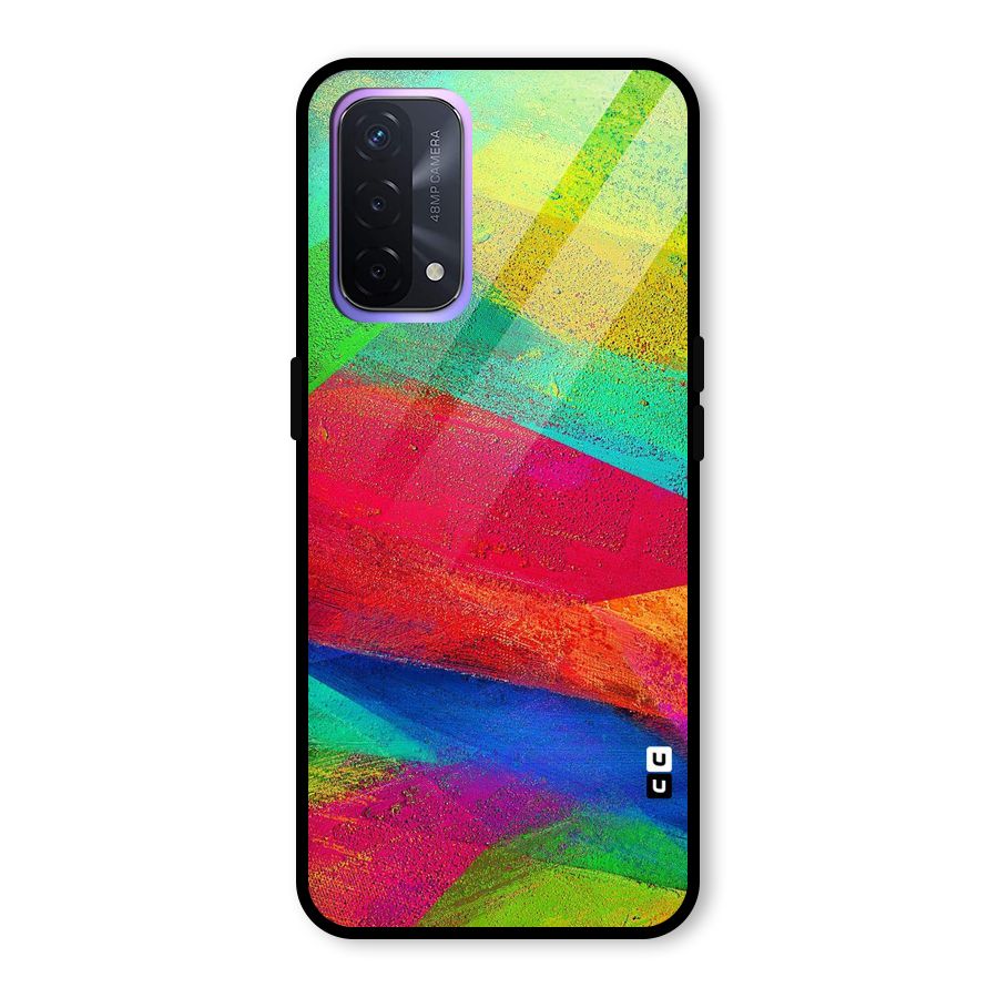 Paint Art Pattern Glass Back Case for Oppo A74 5G