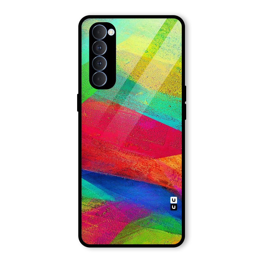 Paint Art Pattern Glass Back Case for Oppo Reno4 Pro