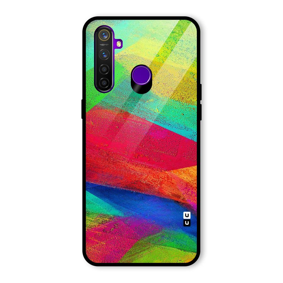 Paint Art Pattern Glass Back Case for Realme 5 Pro