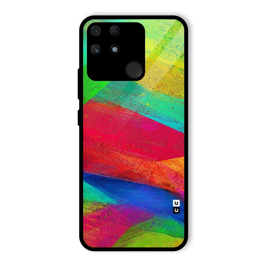 Paint Art Pattern Glass Back Case for Realme Narzo 50A