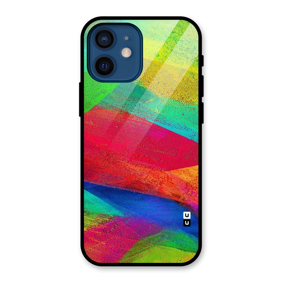 Paint Art Pattern Glass Back Case for iPhone 12 Mini