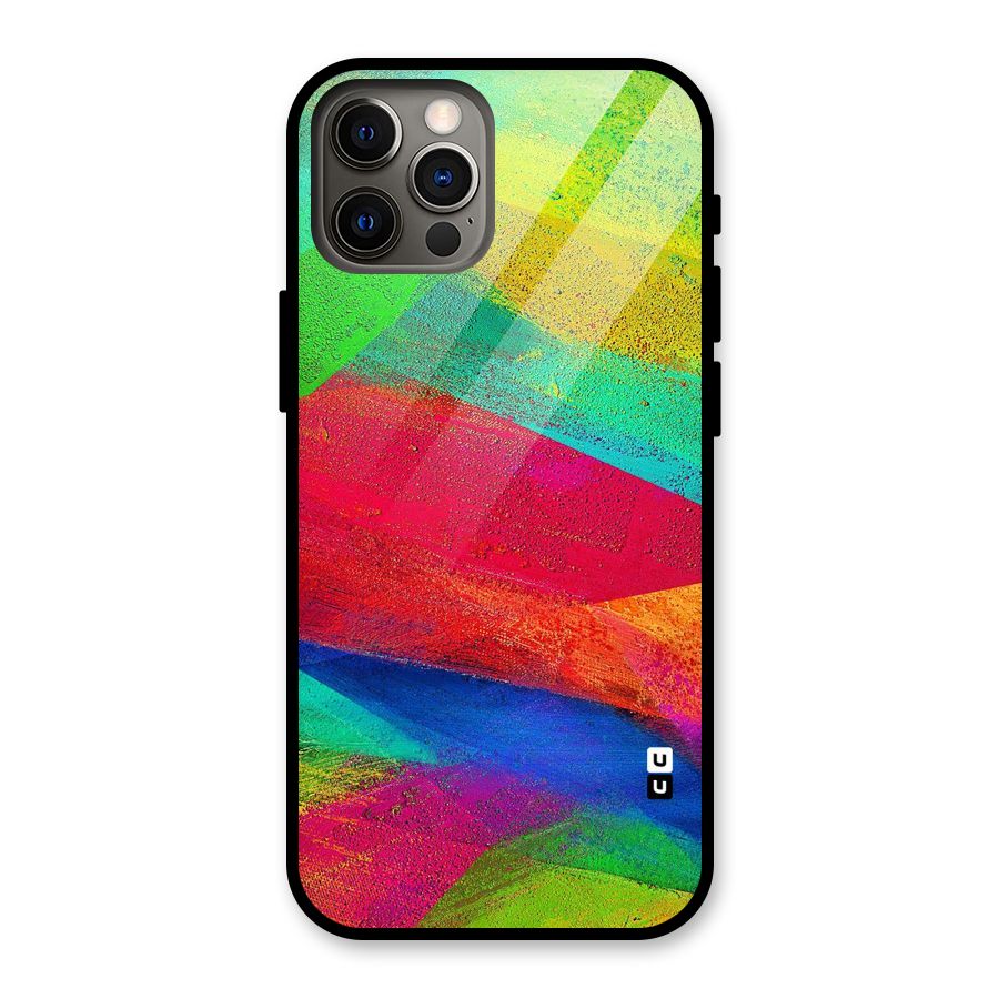 Paint Art Pattern Glass Back Case for iPhone 12 Pro