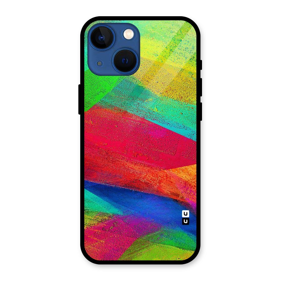 Paint Art Pattern Glass Back Case for iPhone 13 Mini