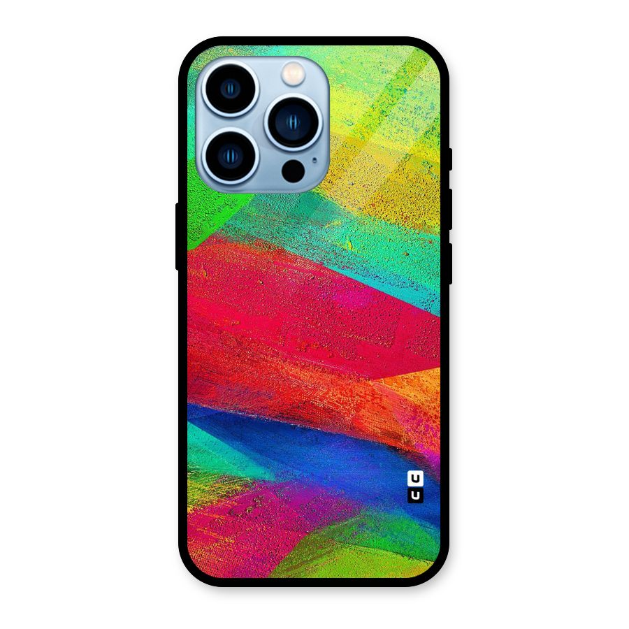 Paint Art Pattern Glass Back Case for iPhone 13 Pro