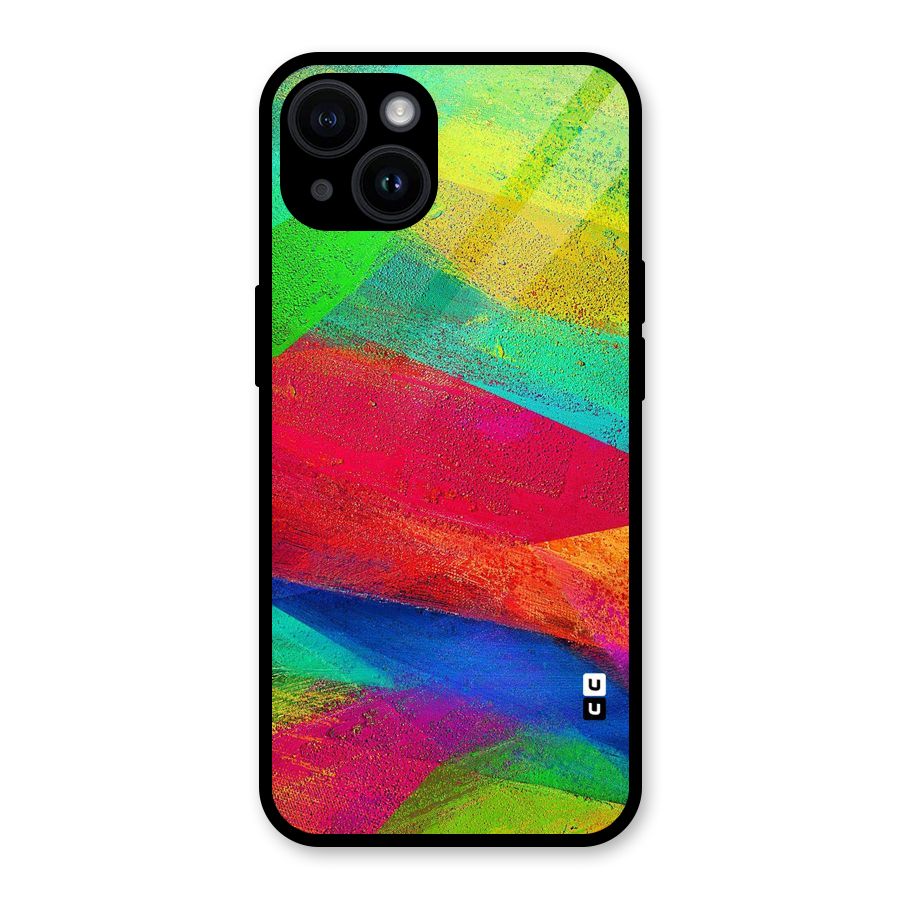 Paint Art Pattern Glass Back Case for iPhone 14