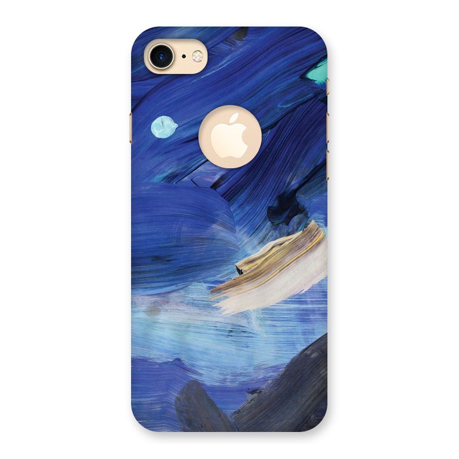 Paint Brush Strokes Back Case for iPhone 7 Logo Cut