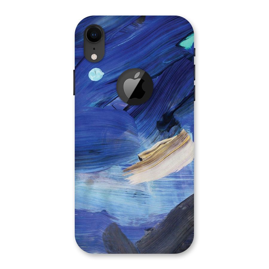 Paint Brush Strokes Back Case for iPhone XR Logo Cut