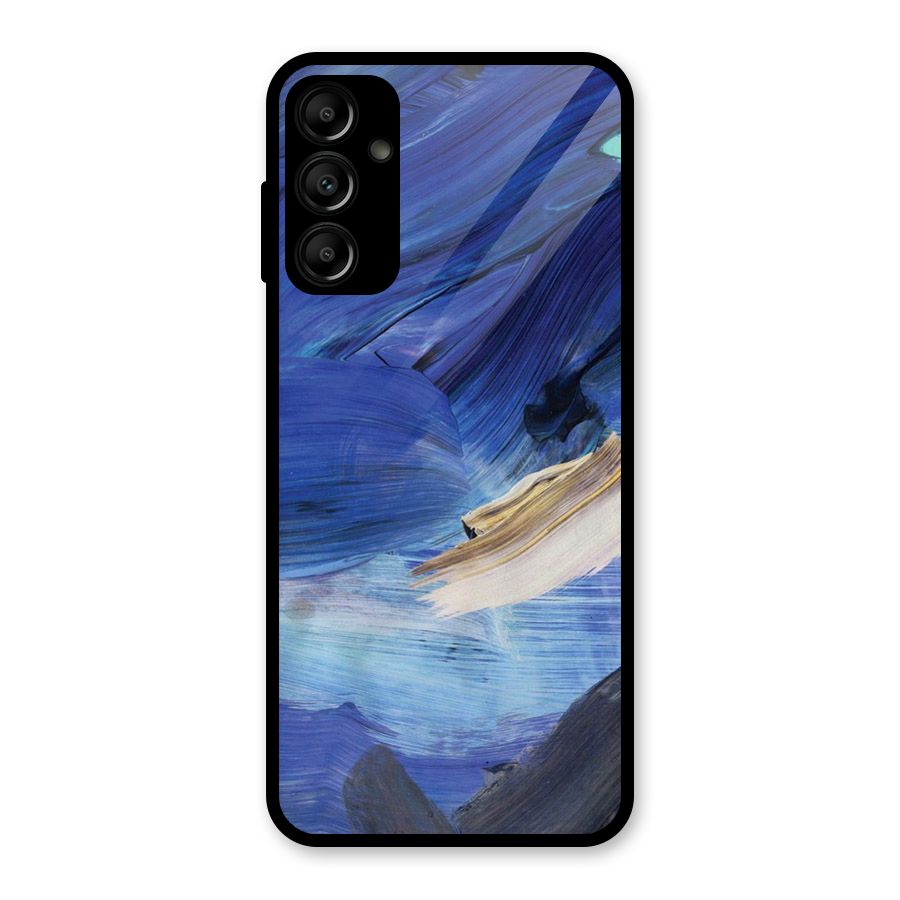 Paint Brush Strokes Glass Back Case for Galaxy A14 5G
