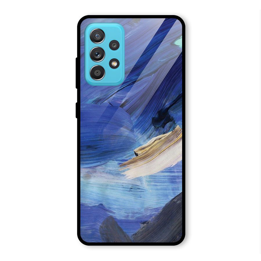 Paint Brush Strokes Glass Back Case for Galaxy A52