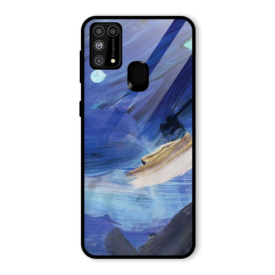 Paint Brush Strokes Glass Back Case for Galaxy F41