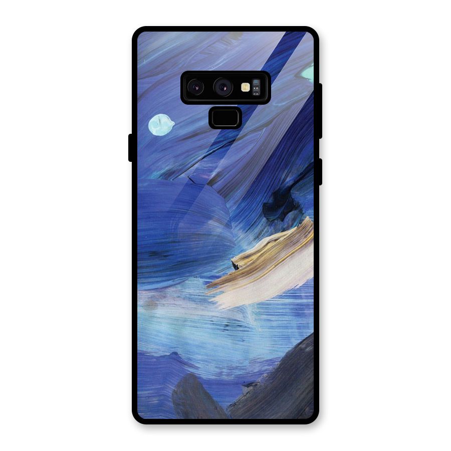 Paint Brush Strokes Glass Back Case for Galaxy Note 9