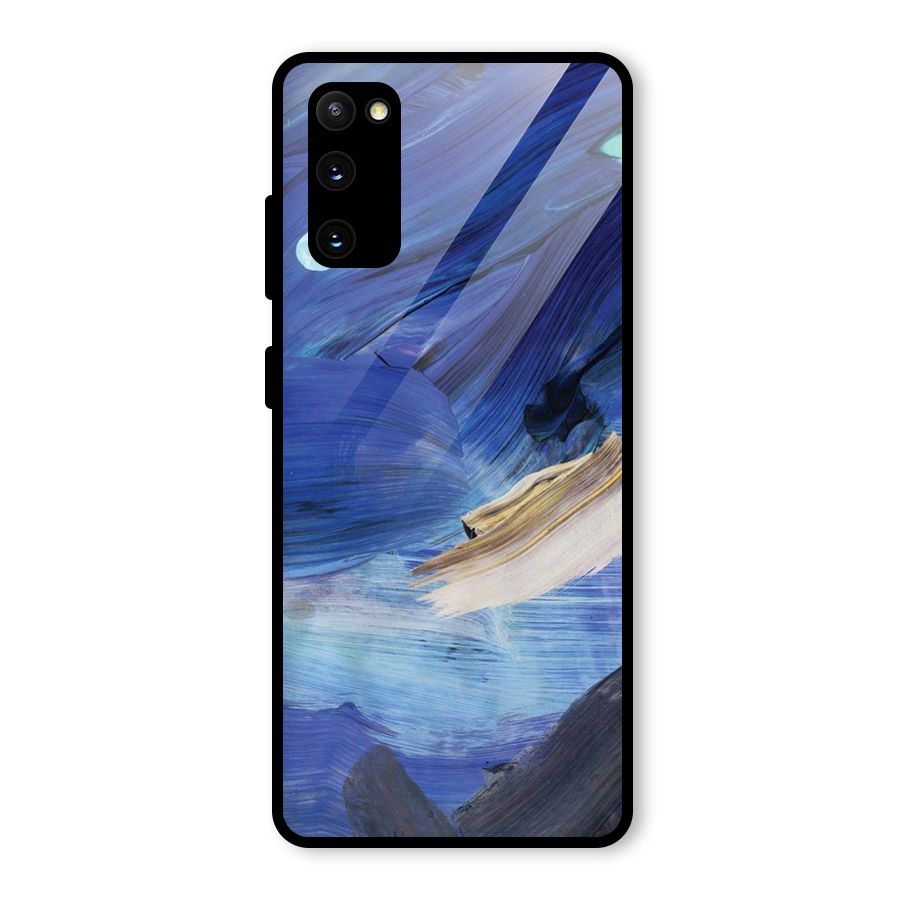 Paint Brush Strokes Glass Back Case for Galaxy S20 FE